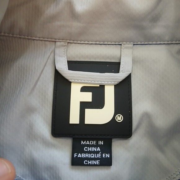 FootJoy Pullover Mens Medium Blue Golf Windbreaker Jacket Outdoors Half Zip - Picture 4 of 9